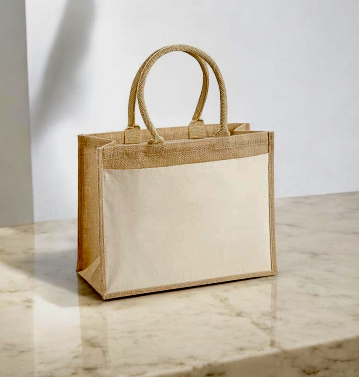 Jute Classic Shopper mit Fronttasche
