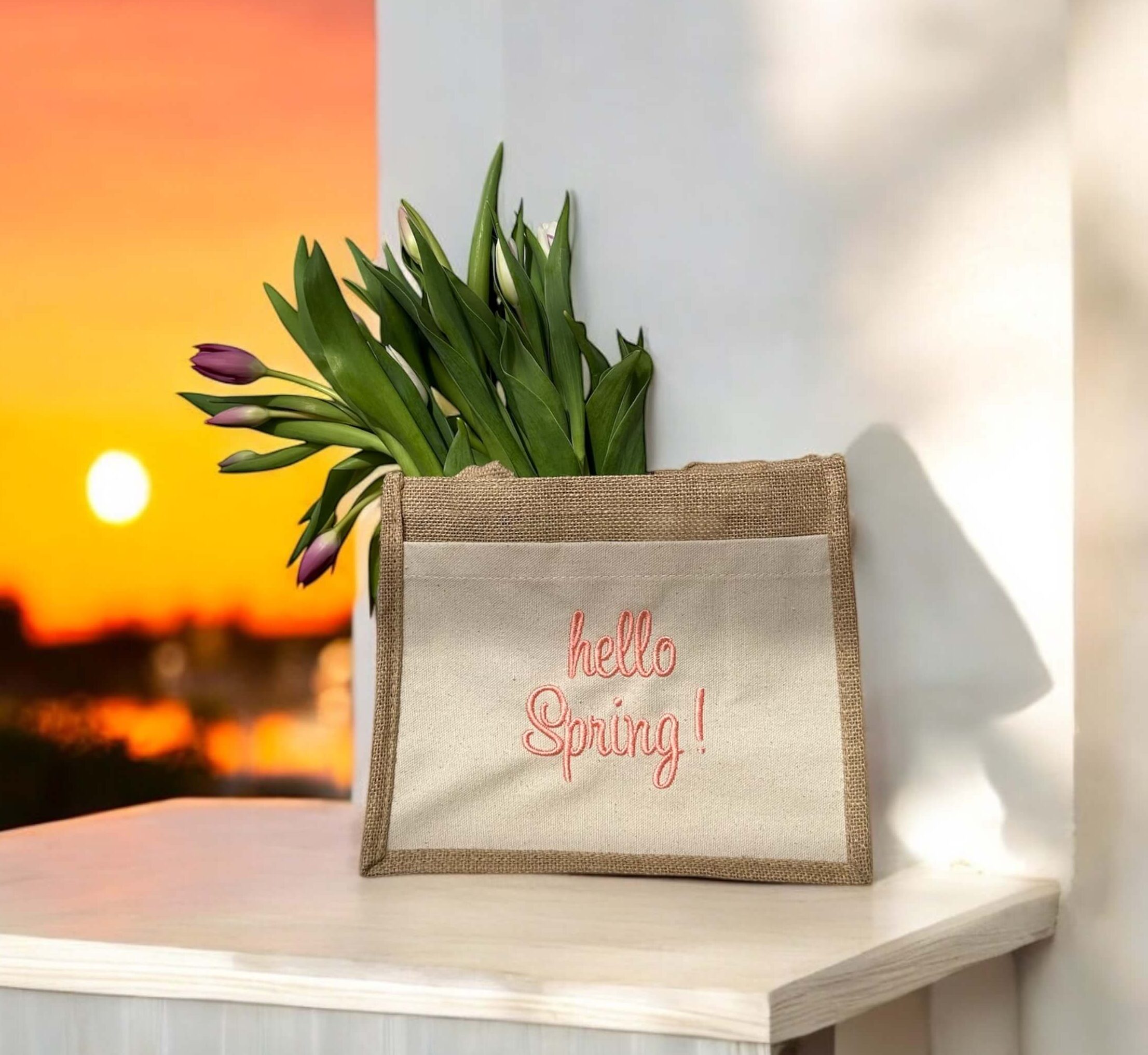 Jute-Geschenktasche personalisierbar