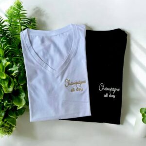 T-Shirt Damen "Champagne all day"