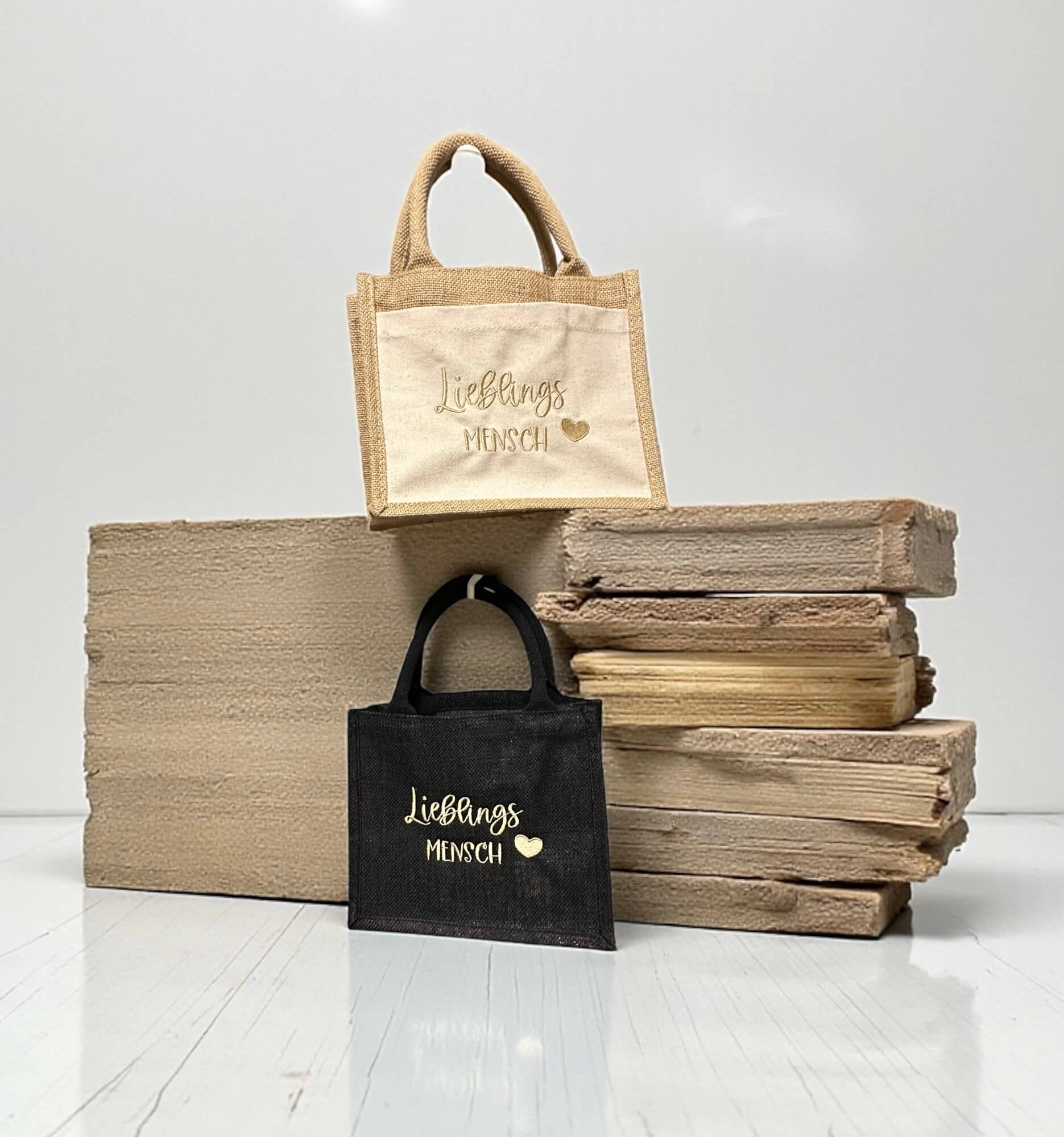 Jute-Geschenktasche "Lieblingsmensch"