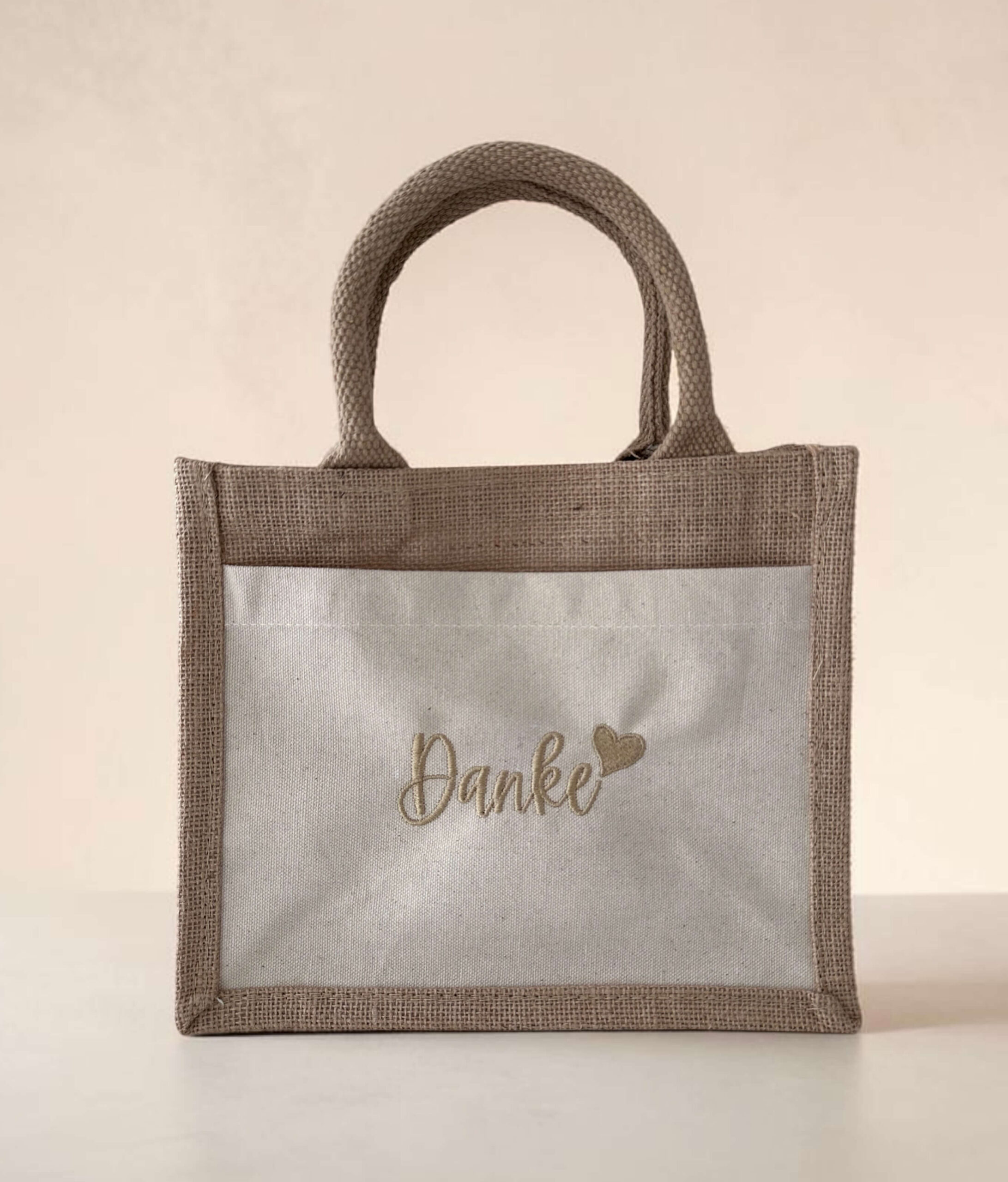 Jute-Geschenktasche "Danke"