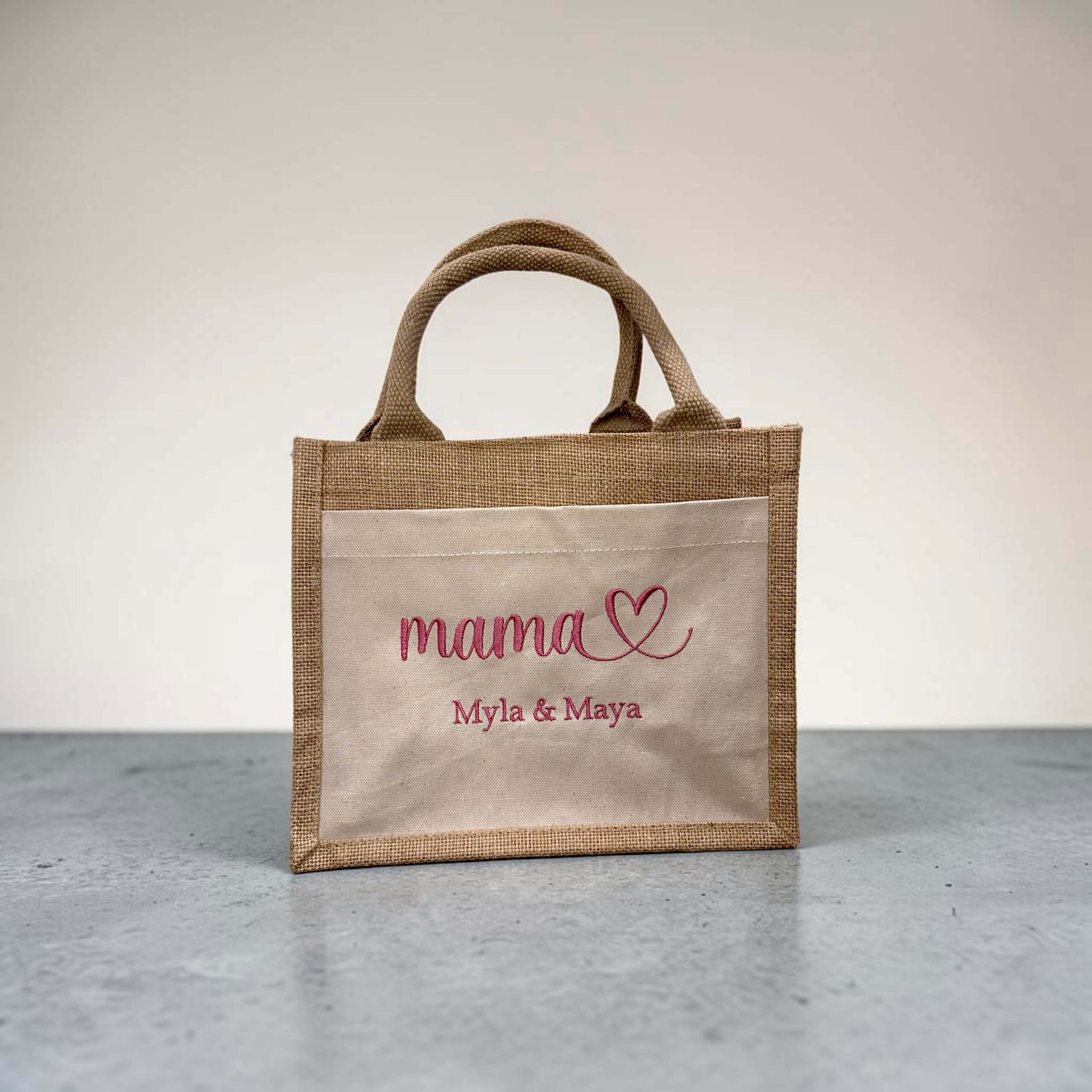Jute-Geschenktasche "Mama"